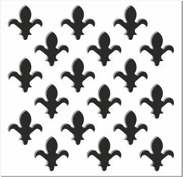 Perfonet White Fleur De Lys Perforated Panels - Perforated MDF Panels