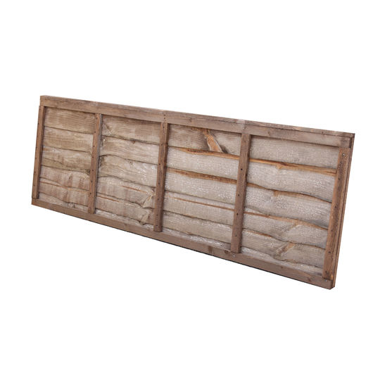 Treated Waney Lap Fence Panel 6x2 (1830mm x 610mm)