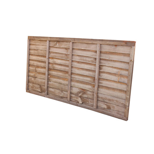 Treated Waney Lap Fence Panel 6x3 (1830mm x 915mm)